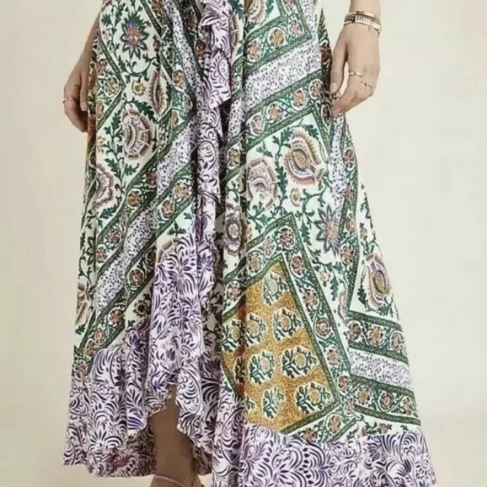 Anthropologie Multicolor Floral Patchwork Maxi Dress - Picture 3 of 8